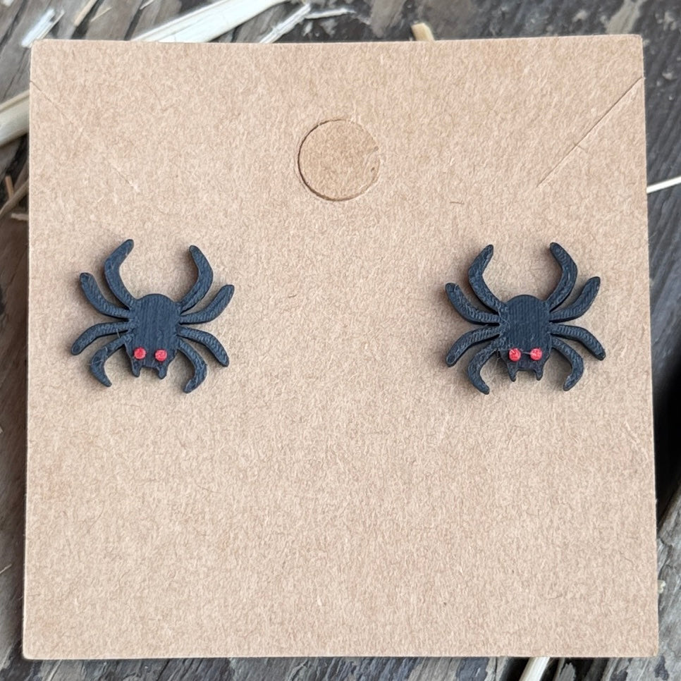 Spider Stud Earrings close-up