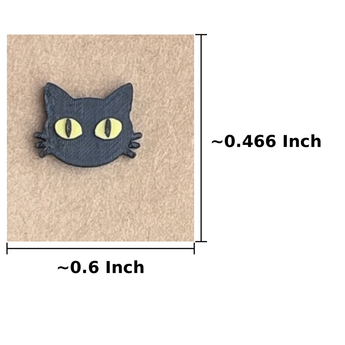 Black Cat Face Stud Earrings