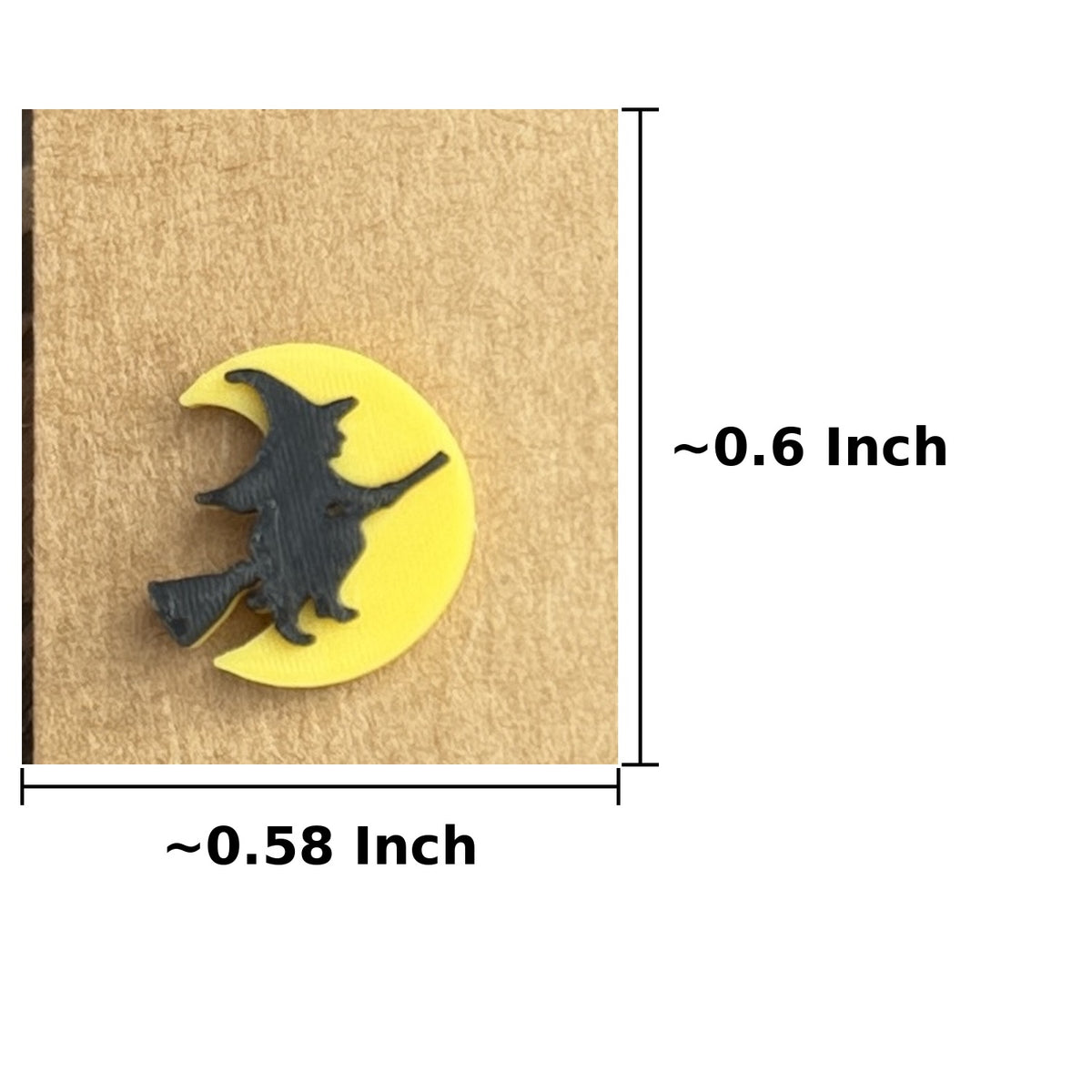 Flying Witch Moon Stud Earrings