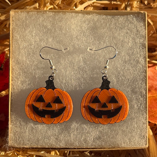 Jack-O-Lantern Hook Earrings